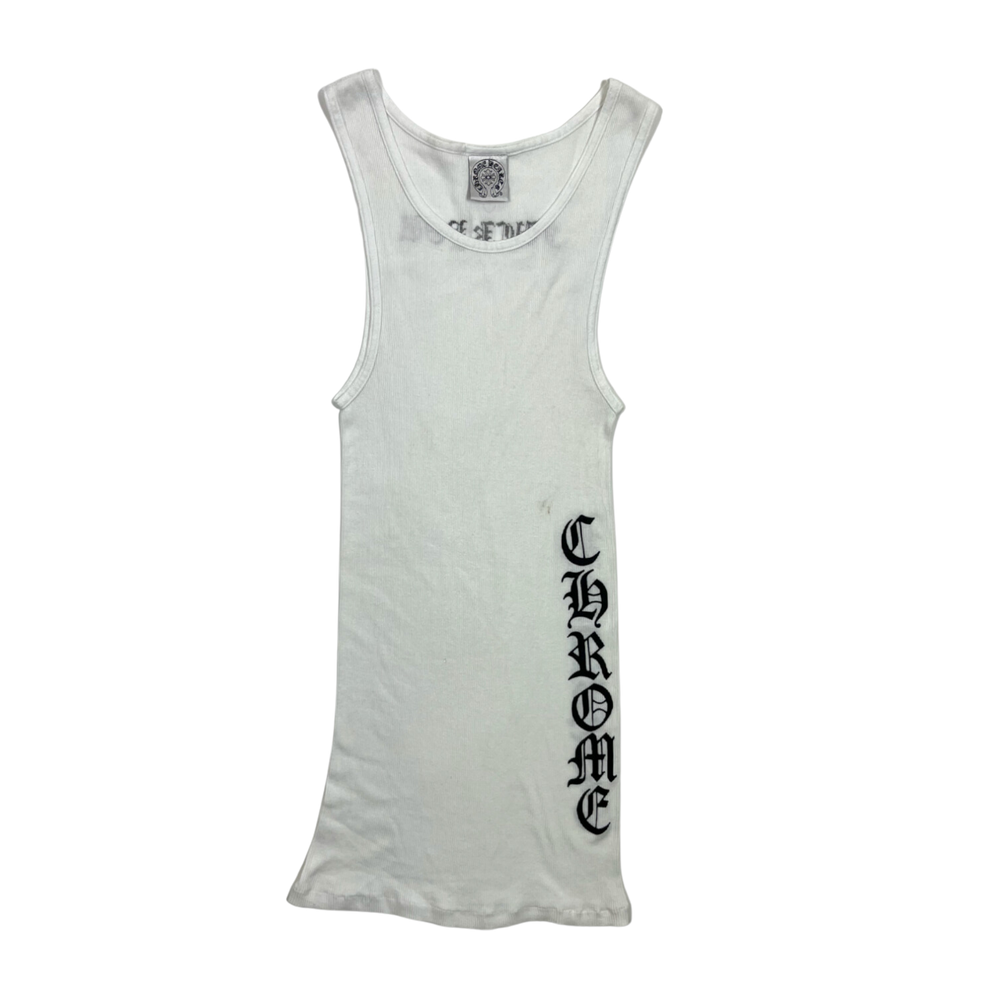 Chrome Hearts White Fuck You Tank Top