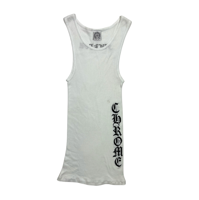 Chrome Hearts White Fuck You Tank Top