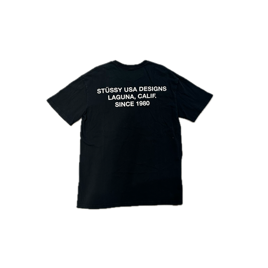 T-shirt Black Green Logo | Stussy