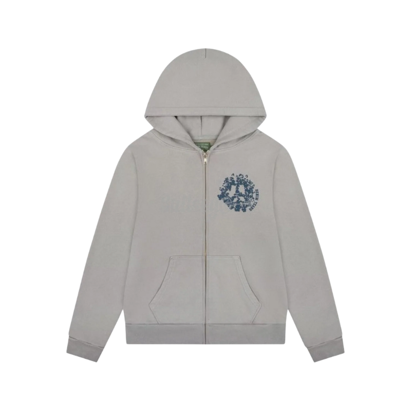 Zip Hoodie University Grey | Denim Tears