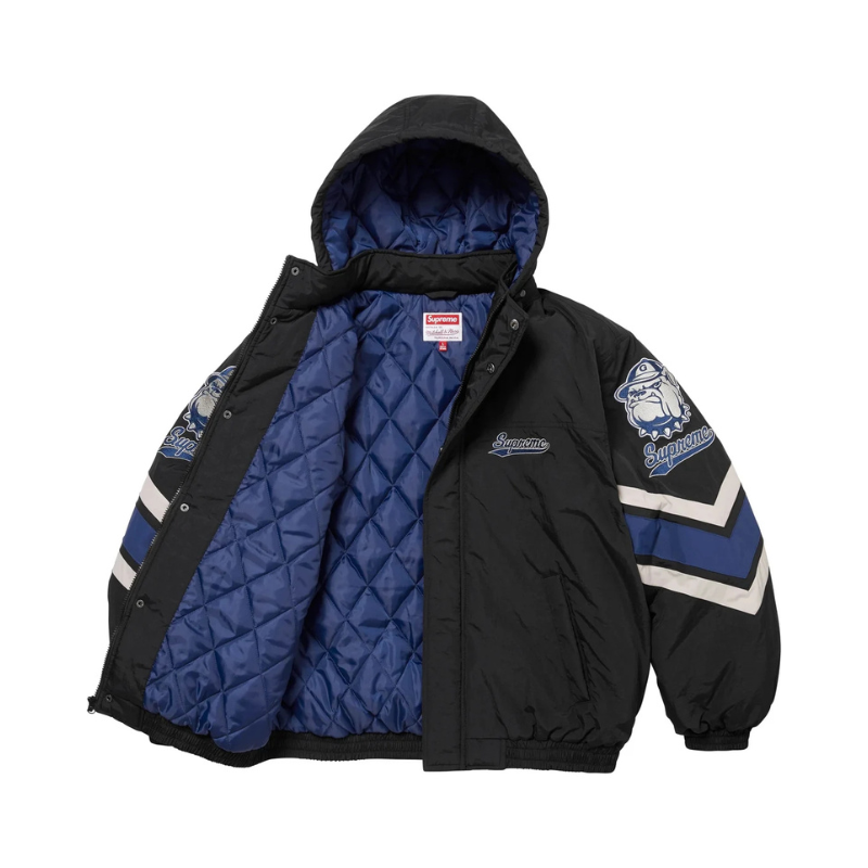 Jacket Supreme®/Mitchell & Ness NCAA Hooded Stadium Black | Supreme