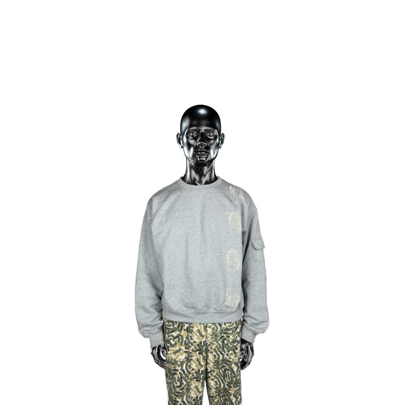 Crewneck Military Crewneck℗ - Heather Grey | Pierre Bassene