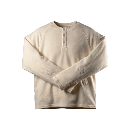 Longsleeve Thermal Flower Cream SS26 | Maison Guava