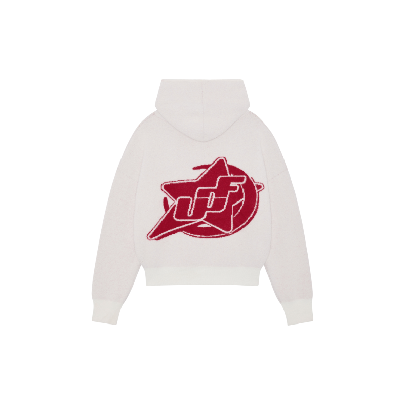 Zip Hoodie White Red | UNDEFINED 1999
