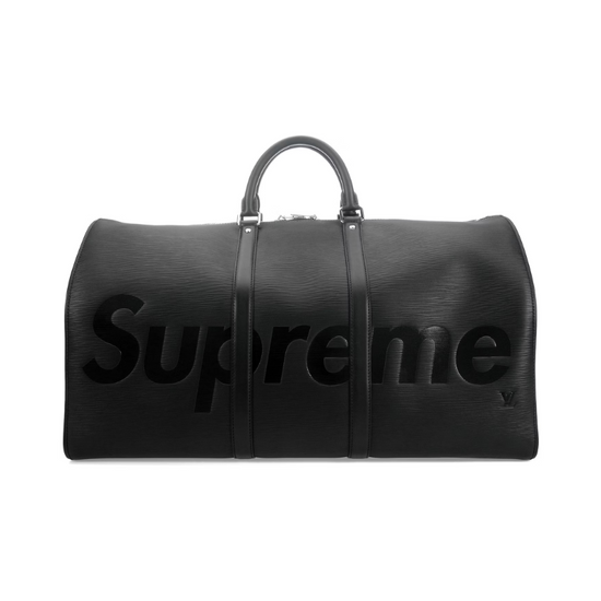 Duffle Bag Keepall Bandouliere Epi 55 Black | Louis Vuitton