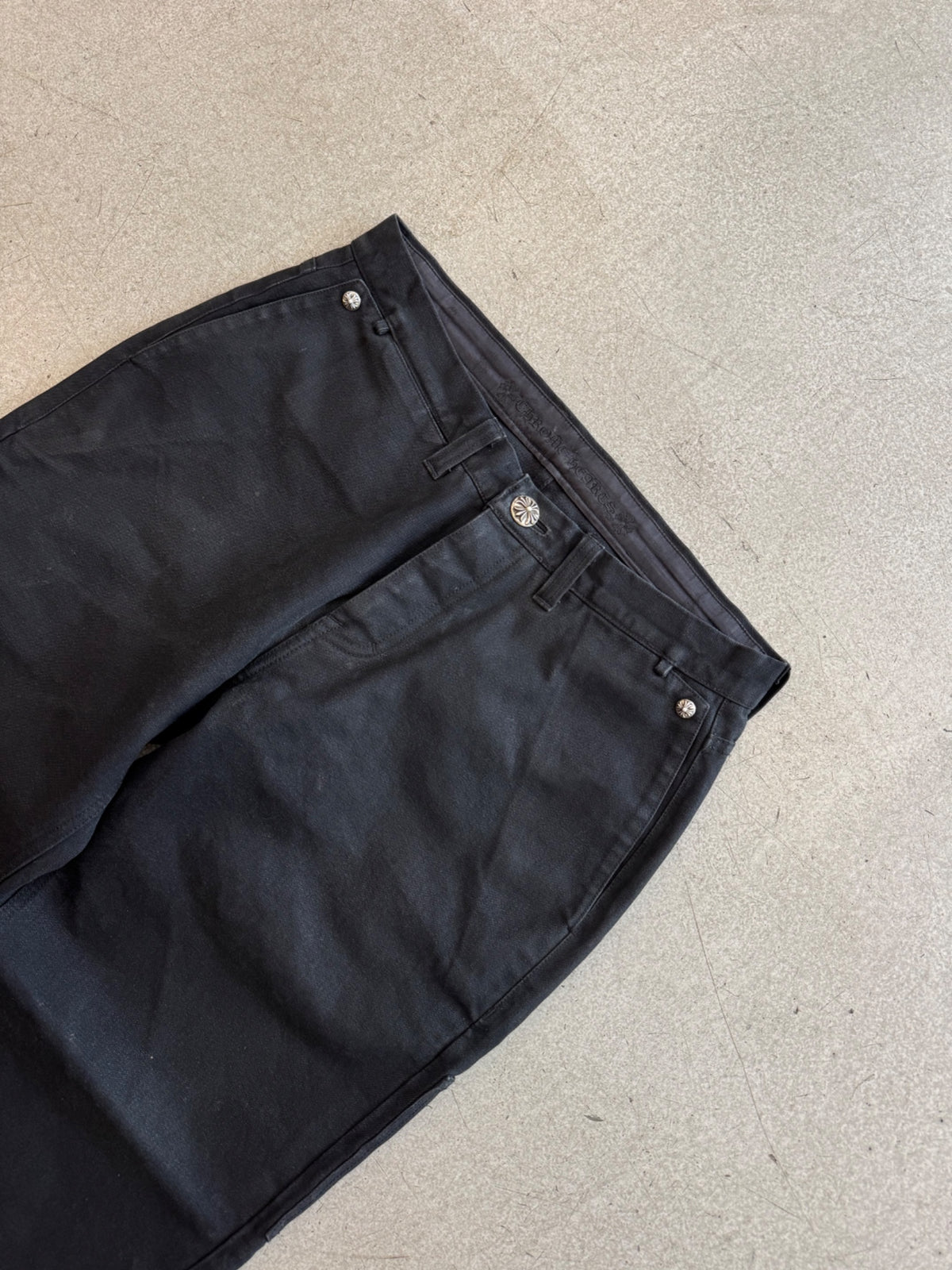 Jeans Double Knee Black Patch Black | Chrome Hearts, Hype clothes, view 4