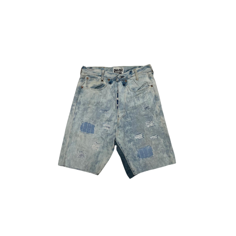 Short CLUB D'ART SAUVAGE faded blue patch