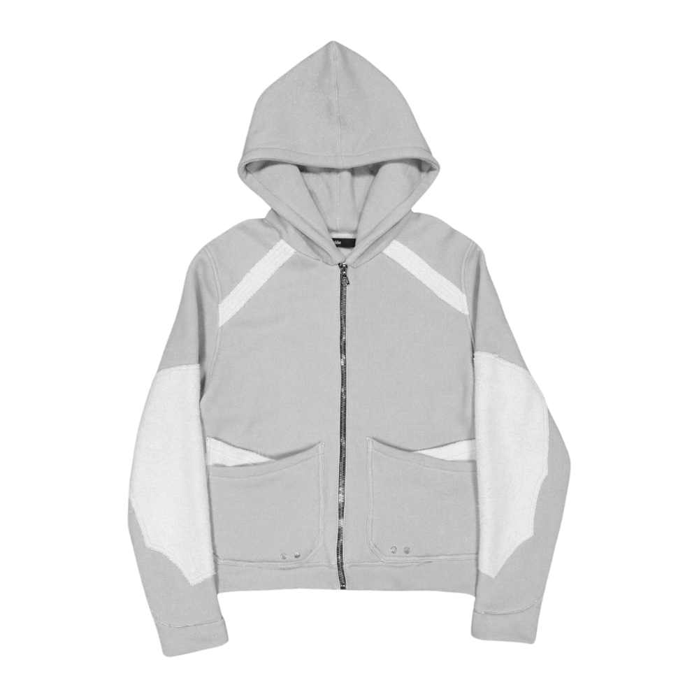 Zip Hoodie Patch Grey | Reveur Lucide