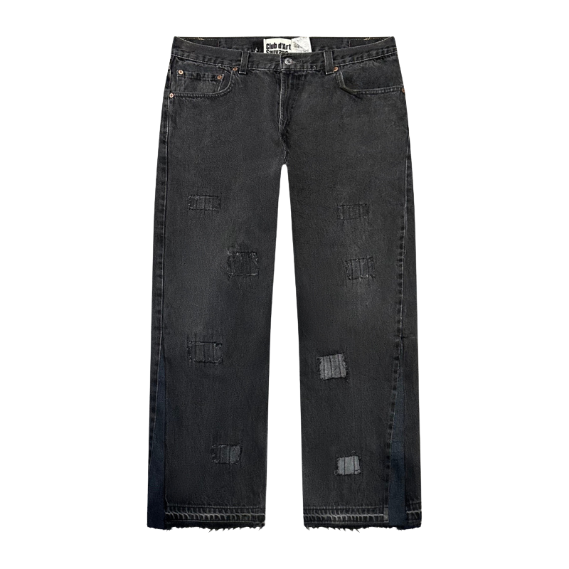 Jeans Worked Sashiko/Distressed Denim #127 | Club D'art Sauvage