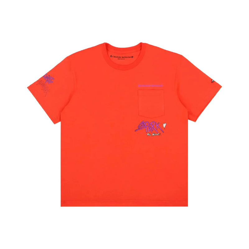 T-shirt Orange Matty Boy Logo Pocket | Chrome Hearts