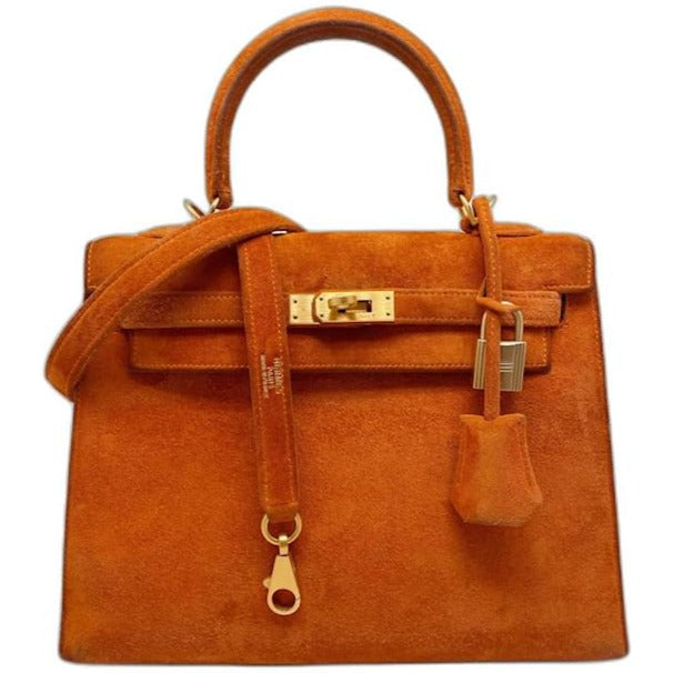 Sac a main HERMES Kelly 25 cm en veau Doblis