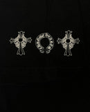 T-shirt Black Vertical Logo | Chrome Hearts
