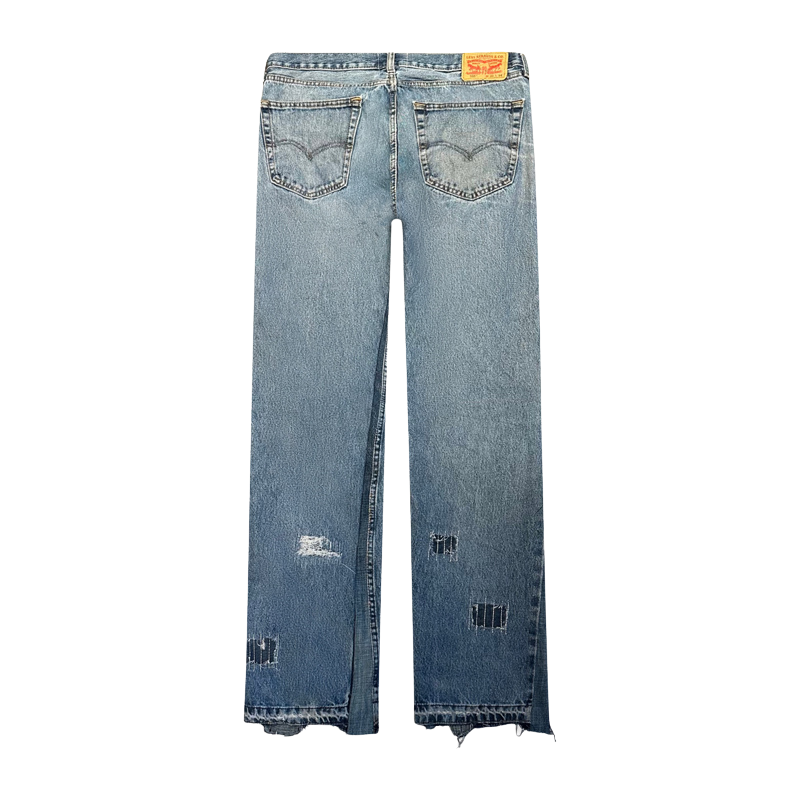 Jeans Worked Sashiko/Distressed Denim #118 | Club D'art Sauvage