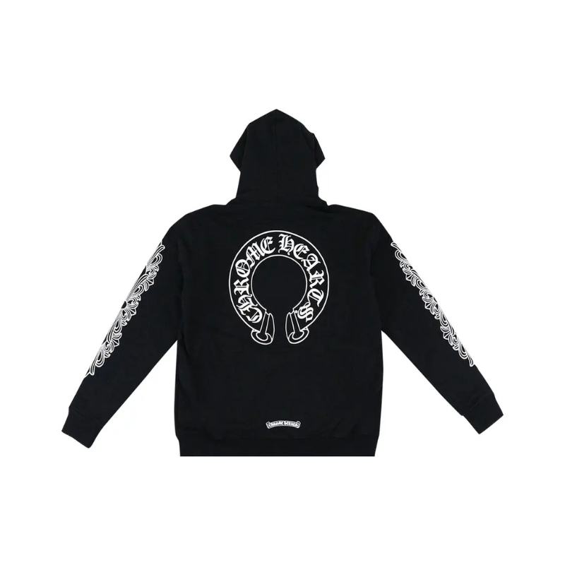 Zip Hoodie Floral Black | Chrome Hearts