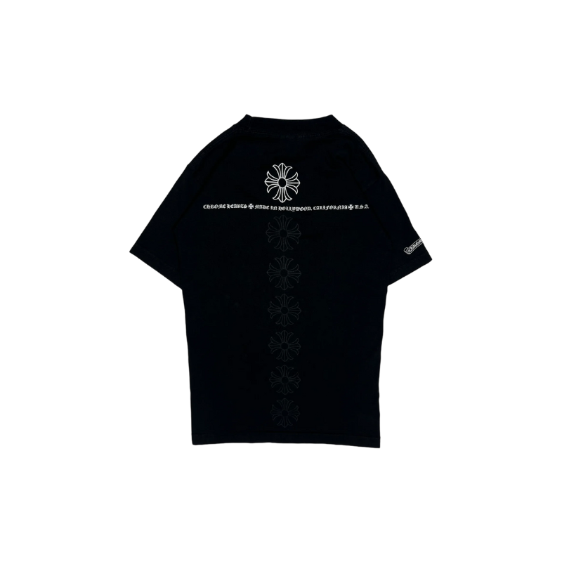 Chrome Hearts Black Hollywood Horseshoe Logo Tee