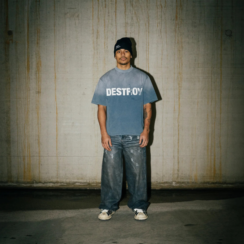 T-shirt Destroy Blue | Lord Culture