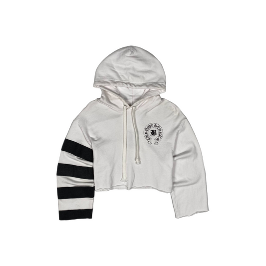 Chrome Hearts Bella Hadid White Cropped Hoodie