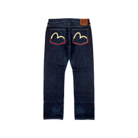 Jeans Navy White Seagull Logo | Evisu
