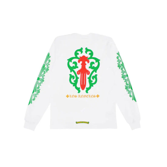 Longsleeve Dagger Los Angeles Exclusif White Red Green Orange | Chrome Hearts