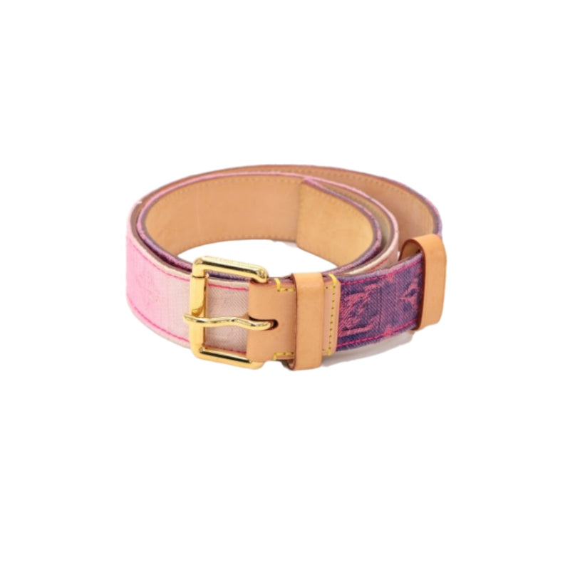 Louis Vuitton Pink Monogram Denim Belt