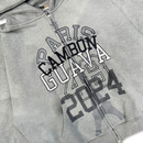 Zip Hoodie ’48 Cambon’ Grey | Maison Guava