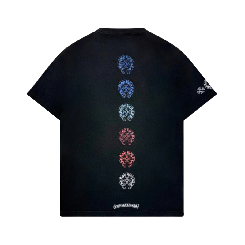 T-shirt Multi Colour Horseshoe Logo Black | Chrome Hearts