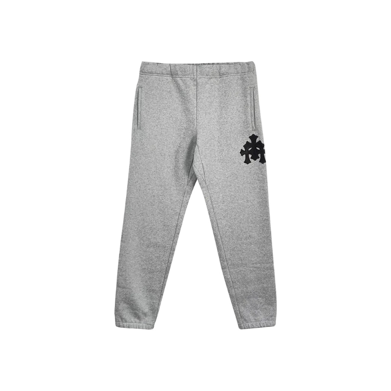 Joggers Grey Cross Patch Black  | Chrome Hearts