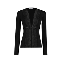 Longsleeve with Lace Trim & Belt Det | Vaillant Studio