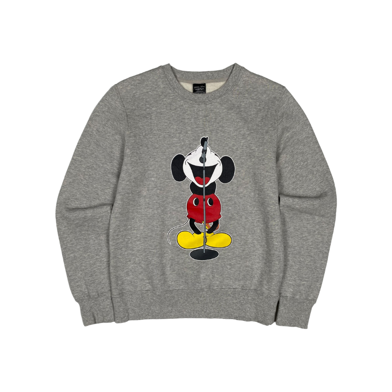 Crewneck Grey Black Mickey Mouse | NUMBER (N)INE