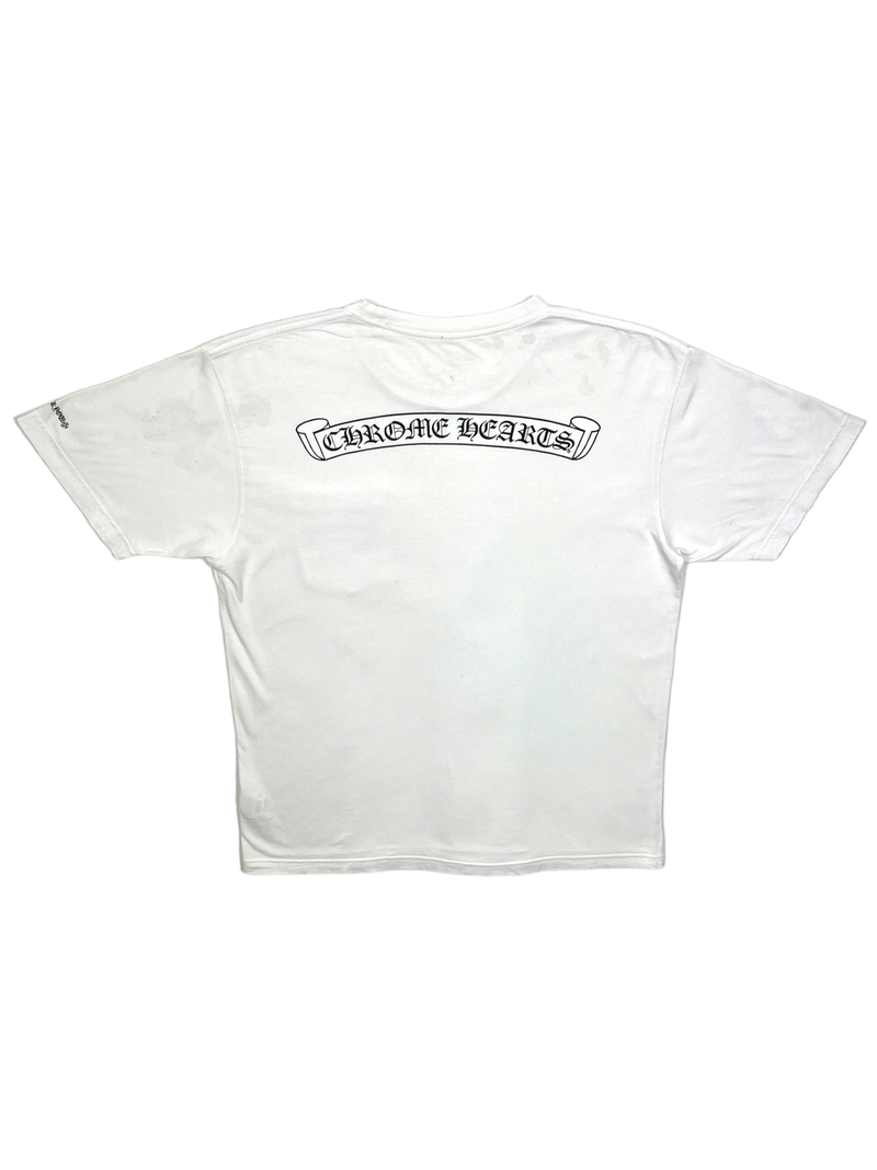 Chrome Hearts White Spellout Logo Tee  Vintage