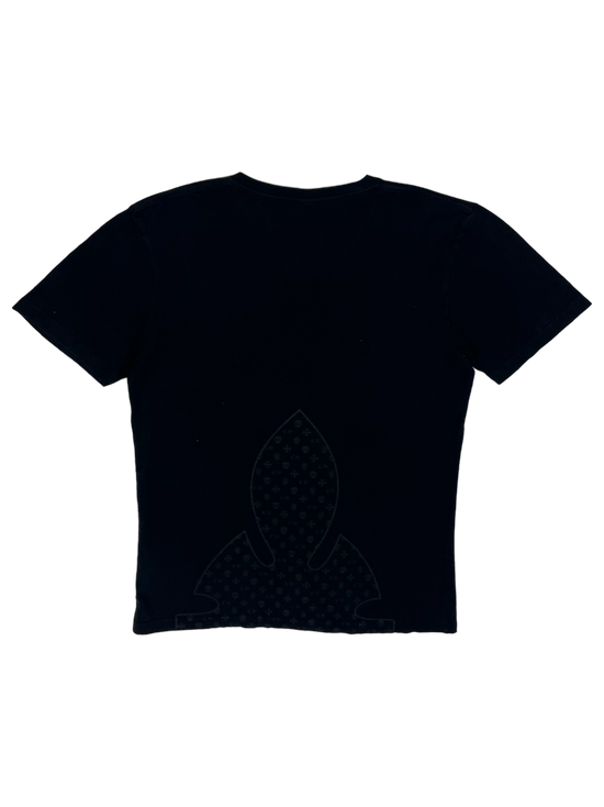 T-shirt Black V Neck Logo Tee Vintage | Chrome Hearts
