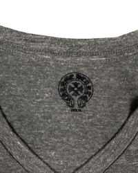 T-shirt Grey V Neck Stars Logo | Chrome Hearts