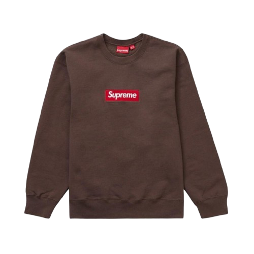 Crewneck SUPREME box logo brown