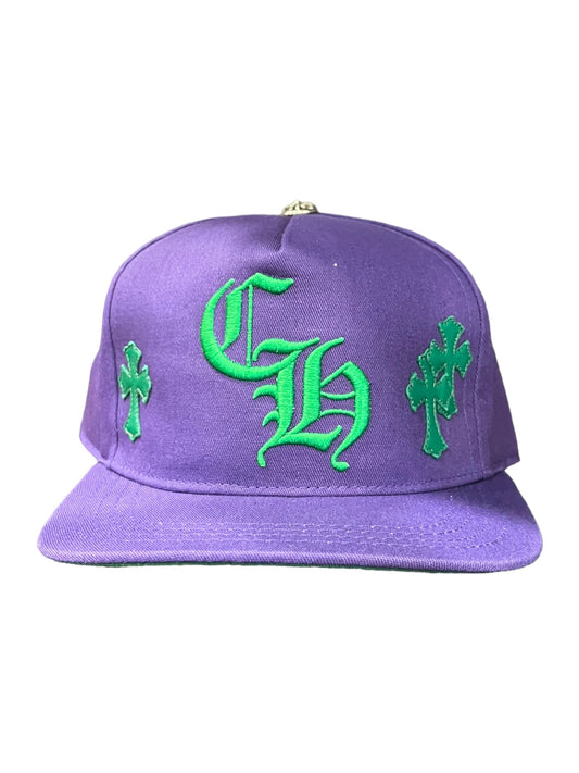 Cap Chrome Hearts Baseball Patch Purple Green Crosses