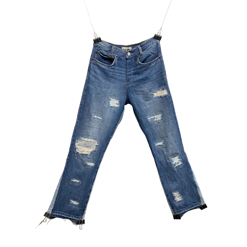 Jean CLUB D'ART SAUVAGE Levi's bleu clair taffé