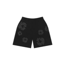 Shorts Cotton Wreath Full Black | Denim Tears