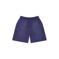 Shorts Mono Cotton Wreath Sweat Washed Blue | Denim Tears