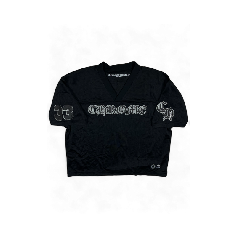 Chrome Hearts Black Mesh Stadium Football Jersey Vintage