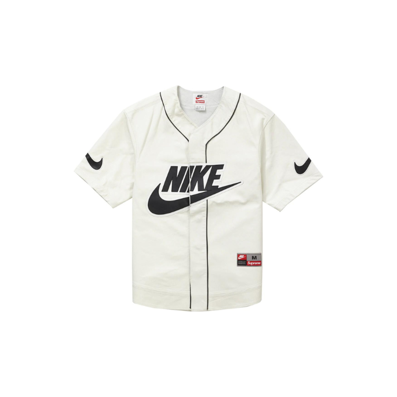 Jersey Baseball leather NIKE x SUPREME White