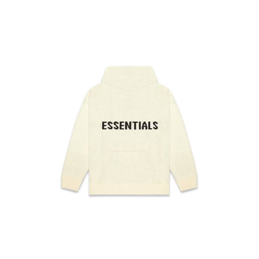 Hoodie Fear of God ESSENTIALS Knit Pullover Cream