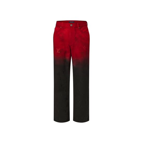 Jeans Embroidered Black Red | Louis Vuitton