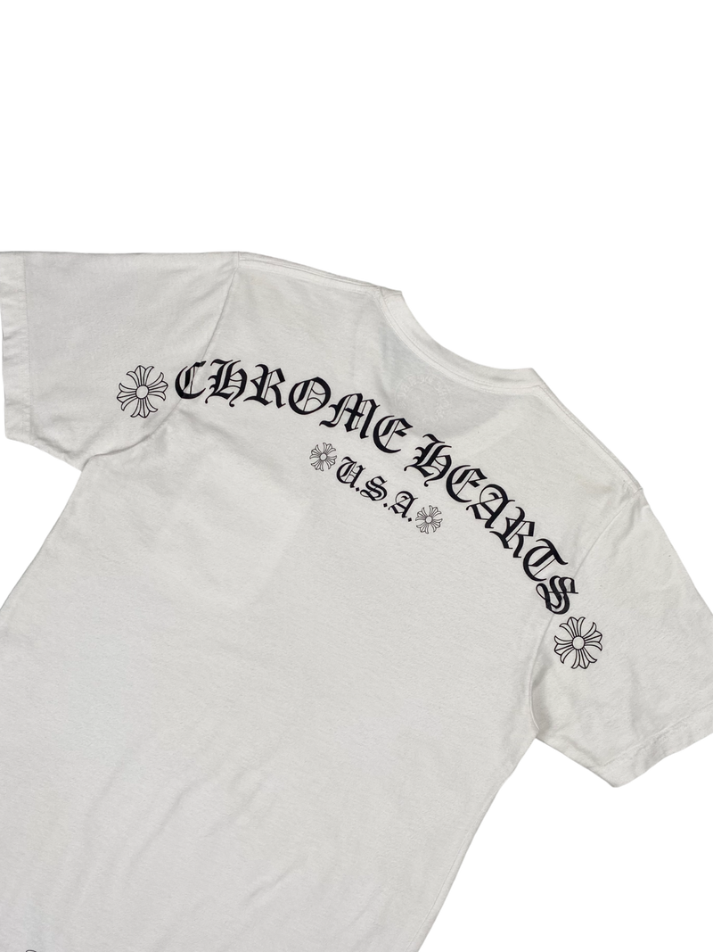 Chrome Hearts White Spellout Logo Tee (2) Vintage