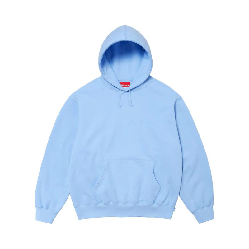 SUPREME Satin Appliqué Hooded Sweatshirt Bleu