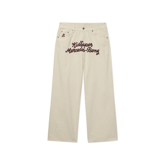 Denim Pants Work Cream | KidSuper x Mercedes Benz