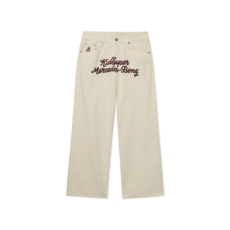 Denim Pants Work Cream | KidSuper x Mercedes Benz