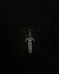 T-shirt Black Tonal Dagger Logo | Chrome Hearts