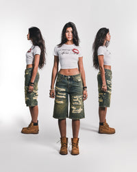 Denim Shorts Kiss Me Distressed  | VSNS