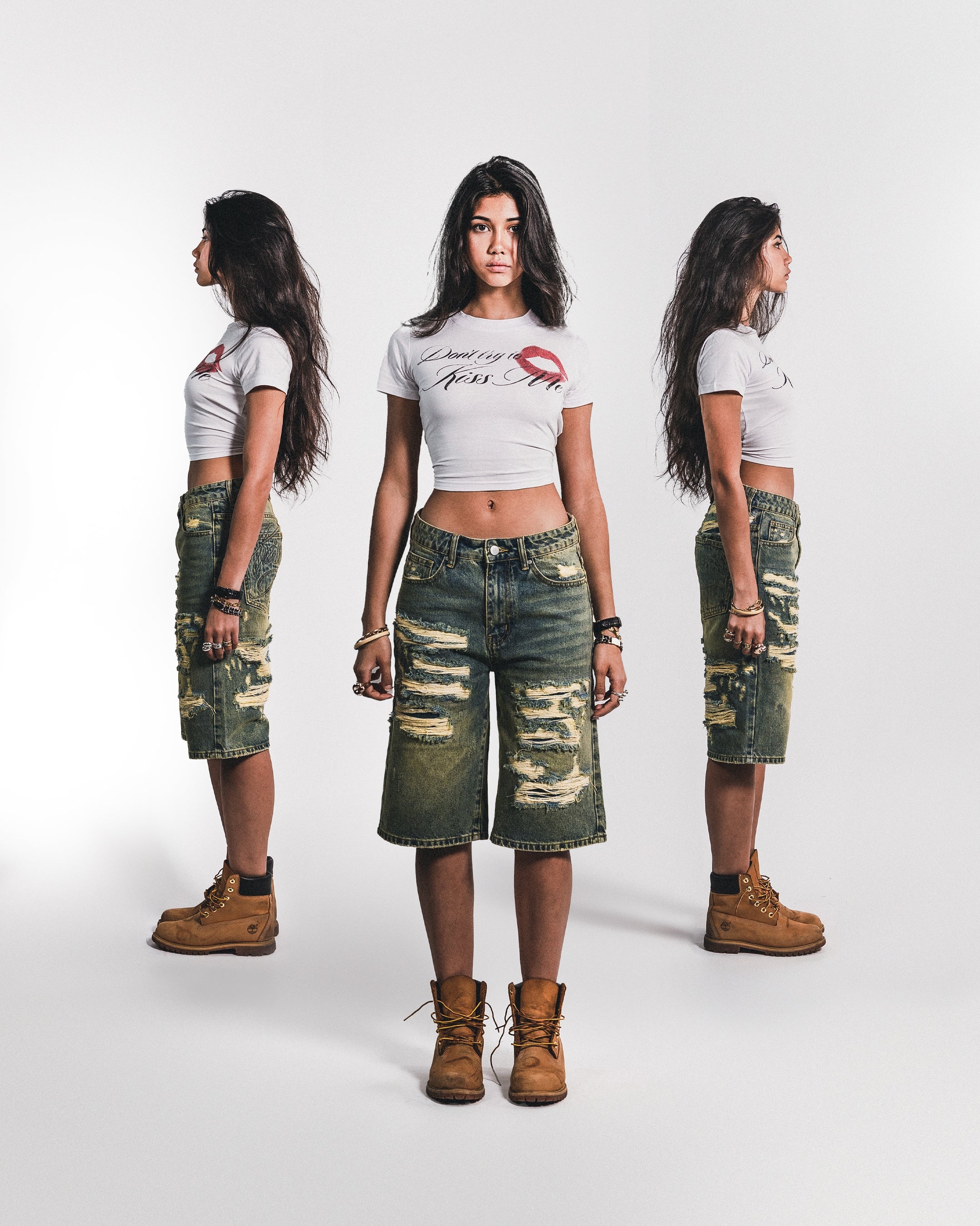 Denim Shorts Kiss Me Distressed  | VSNS