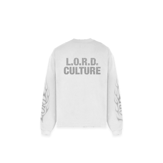 Longsleeve Flame White | Lord Culture