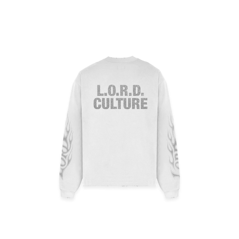 Longsleeve Flame White | Lord Culture